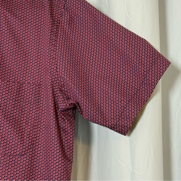 Peter Millar Microprint Cotton Short Sleeve Button Down Shirt Medium - Picture 6 of 9